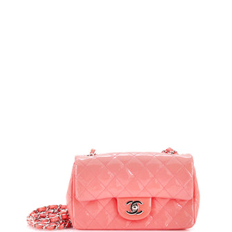 Chanel Classic Single Flap Bag Quilted Patent Mini