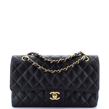 Chanel Classic Double Flap Bag Quilted Caviar Medium