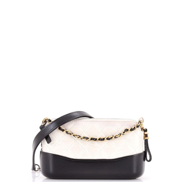 Chanel Gabrielle Double Zip Clutch with Chain Quilted Aged Calfskin