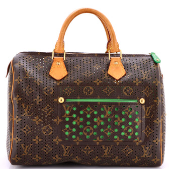Louis Vuitton Speedy Handbag Perforated Monogram Canvas 30