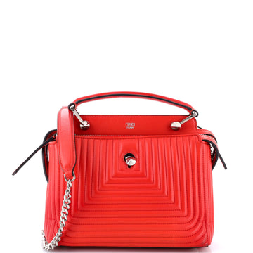 Fendi DotCom Click Top Handle Bag Quilted Leather Small