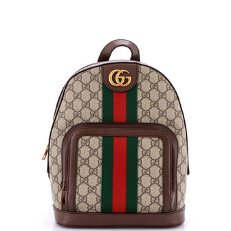 Gucci Ophidia Backpack GG Coated Canvas and Leather Small