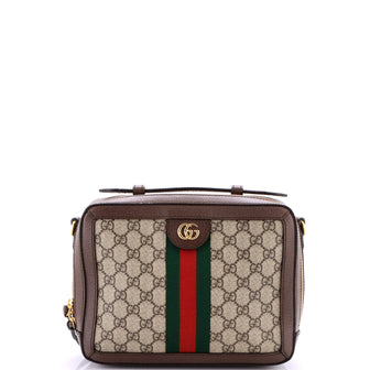 Gucci Ophidia Zip Around Camera Bag GG Coated Canvas Small