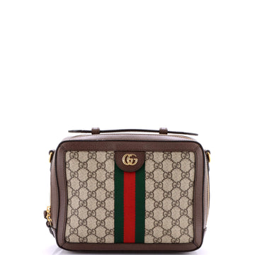 Gucci Ophidia Zip Around Camera Bag GG Coated Canvas Small