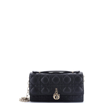 Christian Dior My Dior Top Handle Flap Bag Cannage Quilt Lambskin Mini
