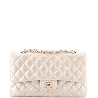 Chanel Classic Double Flap Bag Quilted Iridescent Calfskin Medium