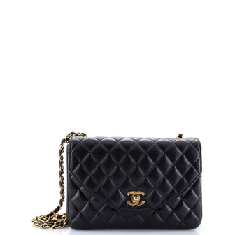 Chanel Vintage Envelope Flap Bag Quilted Lambskin Small