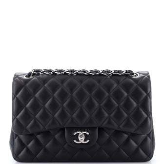 Chanel Classic Double Flap Bag Quilted Lambskin Jumbo
