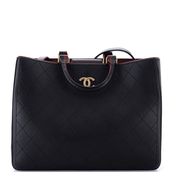 Chanel CC Shopping Tote Stitched Bullskin Large