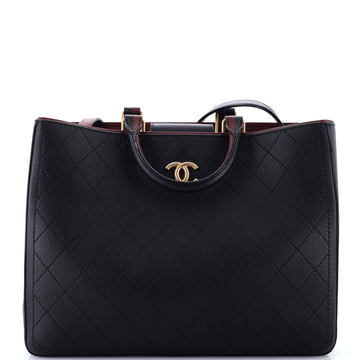 Chanel CC Shopping Tote Stitched Bullskin Large
