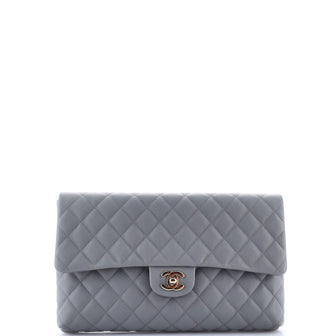 Chanel Classic Flap Clutch Quilted Caviar