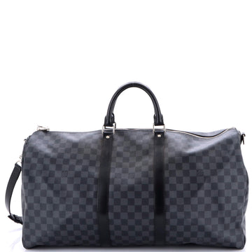 Louis Vuitton Keepall Bandouliere Bag Damier Graphite 55