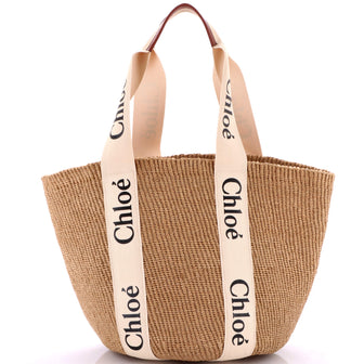 Chloe x Mifuko Woody Tote Raffia Large