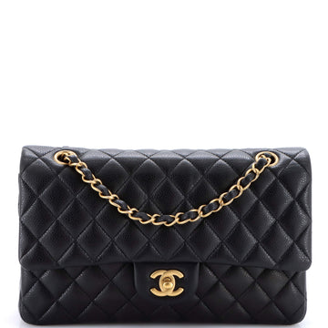 Chanel Classic Double Flap Bag Quilted Caviar Medium