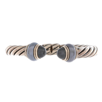 David Yurman Osetra Bracelet Sterling Silver with Hematite 10mm