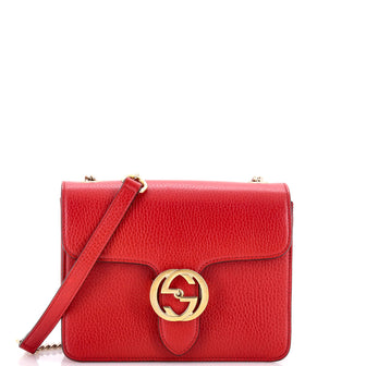 Gucci Interlocking Shoulder Bag Leather Small