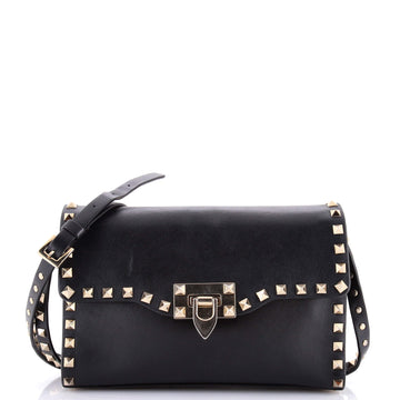 Valentino Garavani Rockstud Flip Lock Flap Bag Leather Medium