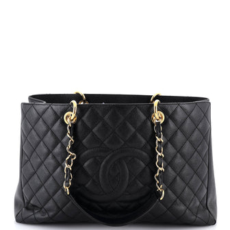 Chanel Grand Shopping Tote Quilted Caviar XL