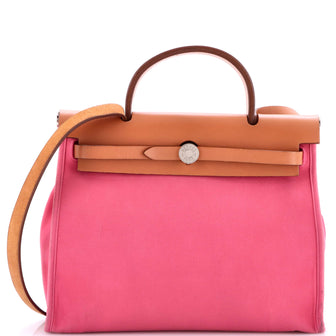 Hermes Herbag Zip Leather and Toile 31