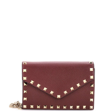 Valentino Garavani Rockstud Envelope Chain Crossbody Bag Leather Small