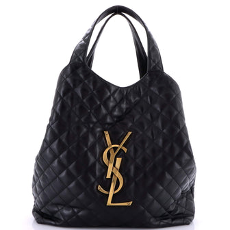 Saint Laurent Icare Shopping Tote Quilted Leather Maxi