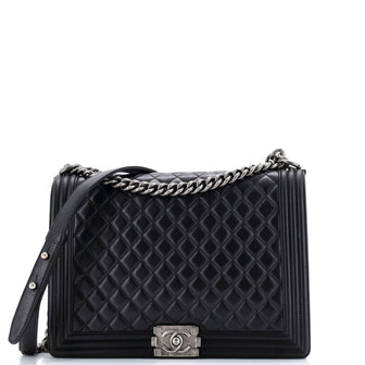 Chanel Boy Flap Bag Quilted Calfskin Large