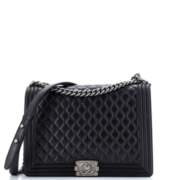 Chanel Boy Flap Bag Quilted Calfskin Large