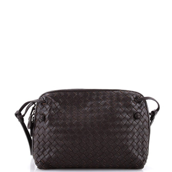 Bottega Veneta Double Compartment Pillow Crossbody Bag Intrecciato Nappa Medium