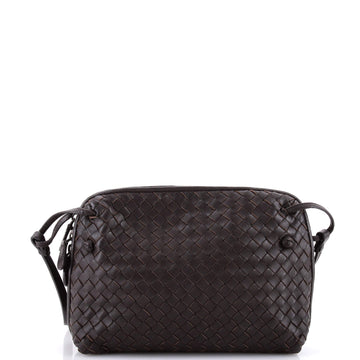Bottega Veneta Double Compartment Pillow Crossbody Bag Intrecciato Nappa Medium