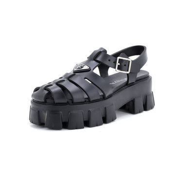 Prada Women's Monolith Cage Platform Sandals Rubber