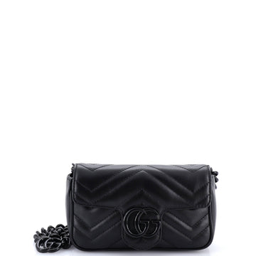 Gucci GG Marmont Flap Belt Bag Matelasse Leather