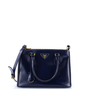 Prada Double Zip Lux Tote Vernice Saffiano Leather Small