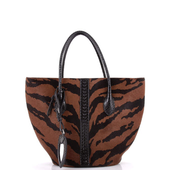 Alaia Latifa Tote Printed Calf Hair with Elaphe Small