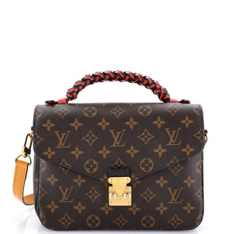 Louis Vuitton Braided Handle Pochette Metis Monogram Canvas with Leather