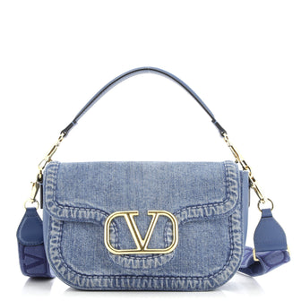 Valentino Garavani VLogo All Time Flap Shoulder Denim