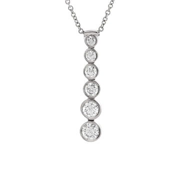 Tiffany & Co. Jazz Graduated Drop Pendant Necklace Platinum and Diamonds