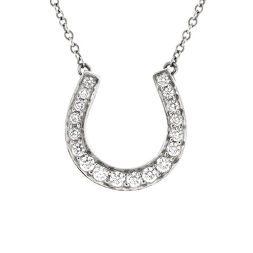 Tiffany & Co. Horseshoe Necklace Platinum with Diamonds