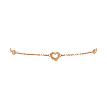 Tiffany & Co. Elsa Peretti Diamonds by the Yard Open Heart Bracelet 18K Rose Gold with Diamonds