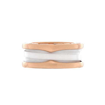 Bvlgari B.Zero1 Two Band Ring 18K Rose Gold and Ceramic