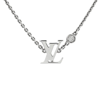 Louis Vuitton Idylle Blossom LV Pendant Necklace 18K White Gold with Diamond