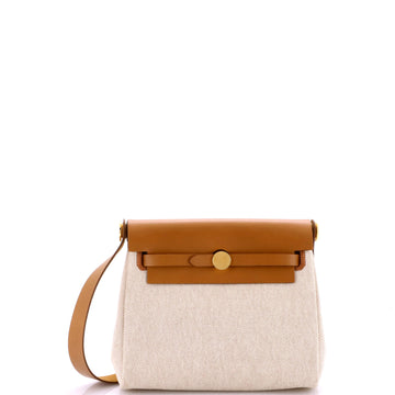 Hermes Herbag Zip Toile and Leather 20