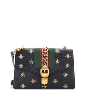 Gucci Sylvie Shoulder Bag Printed Leather Small