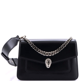 Bvlgari Serpenti Forever Maxi Chain Crossbody Bag Leather Medium