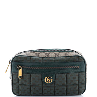 Gucci Front Zip Belt Bag GG Coated Canvas and Quilted Mini GG Canvas Medium