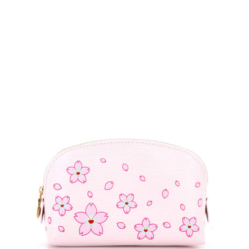 Louis Vuitton x Takashi Murakami Cosmetic Pouch Limited Edition Cherry Blossom Epi Leather PM