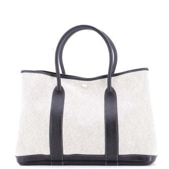 Hermes Garden Party Tote Toile and Leather 36