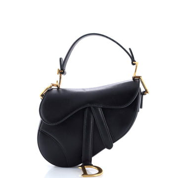 Christian Dior Saddle Handbag Leather Mini
