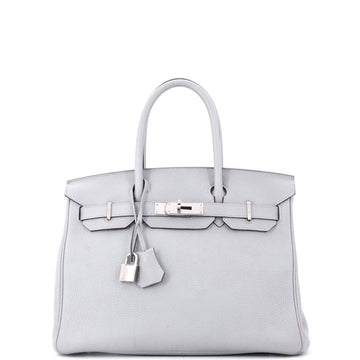 Hermes Birkin Handbag Grey Togo with Palladium Hardware 30
