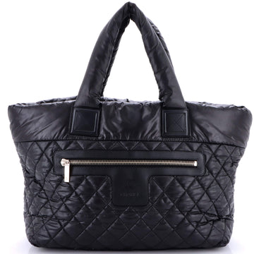 Chanel Coco Cocoon Zipped Tote Quilted Nylon Large