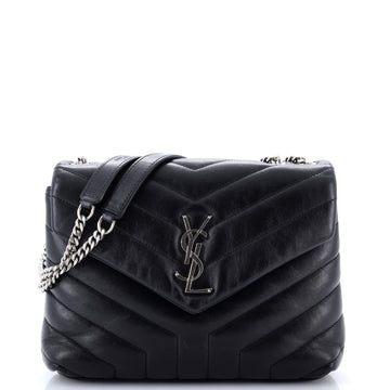 Saint Laurent Loulou Shoulder Bag Matelasse Chevron Leather Small